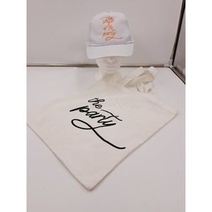 Brides WhiteBall Hat "The Party" and Canvas "The Party: Bag